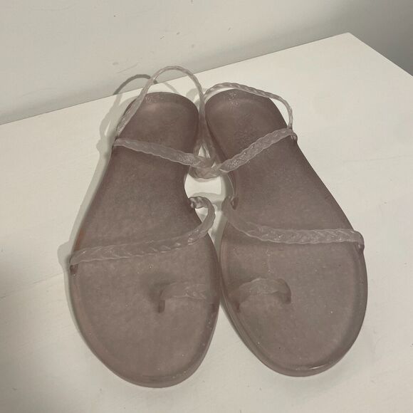 Ancient Greek Sandals Eleftheria Jelly Sandals Clear/Lavender Size 37 - Picture 5 of 6